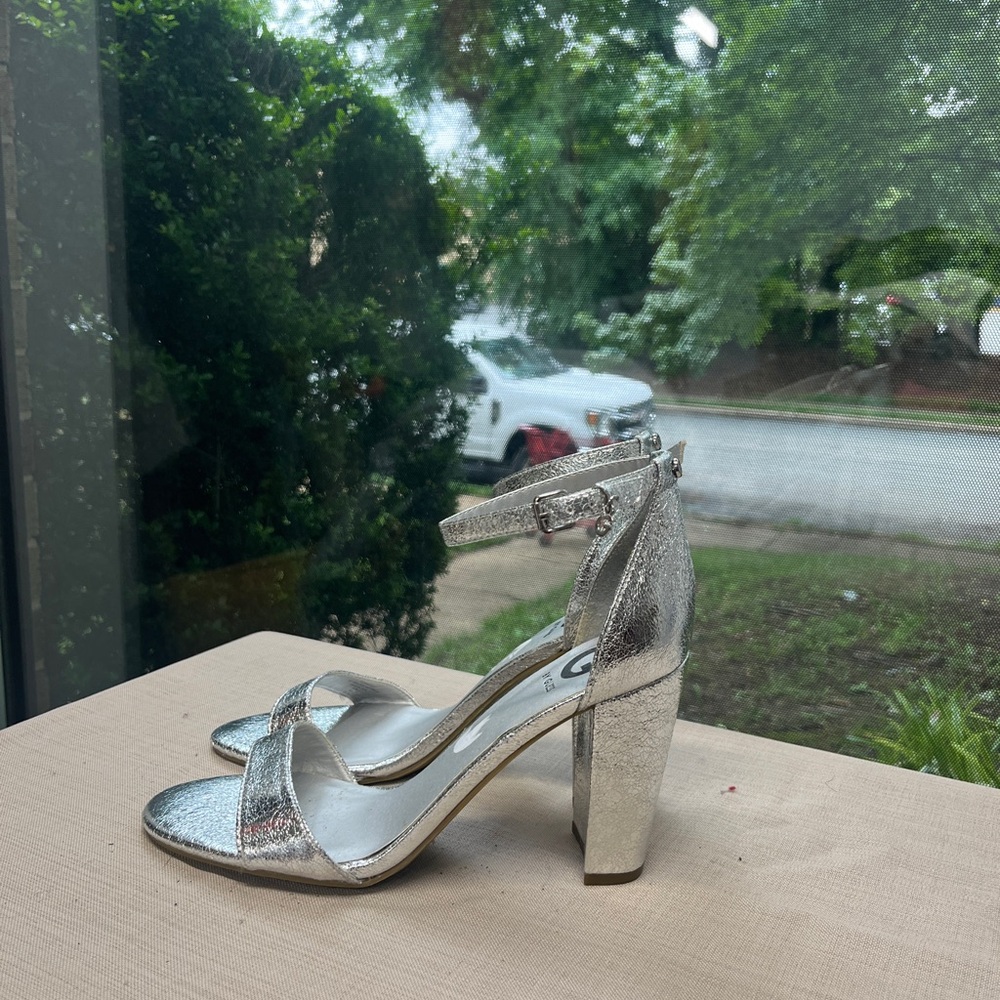 Guess Silver Stiletto Heels